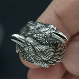 Crow Stainless Steel Ring