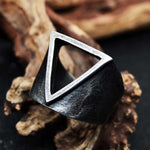 Stainless Steel Viking triangle Ring