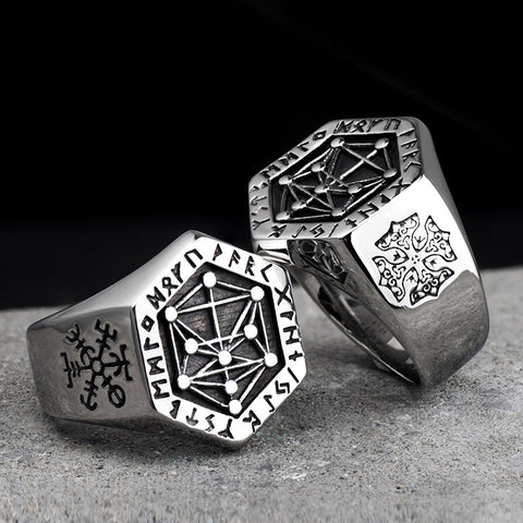 Viking Rune Stainless Steel Ring