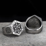 Viking Rune Stainless Steel Ring