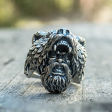 Bear Warrior Biker Ring