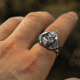 Wolf Stainless Steel Ring